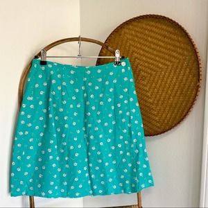 VINTAGE Harolds floral wrap mini skirt button teal 6